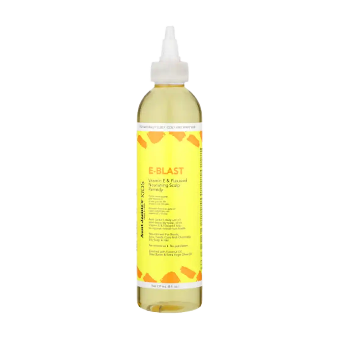 Aunt Jackie’s E Blast Hydrates and strengthens hair for soft, frizz-free curls.