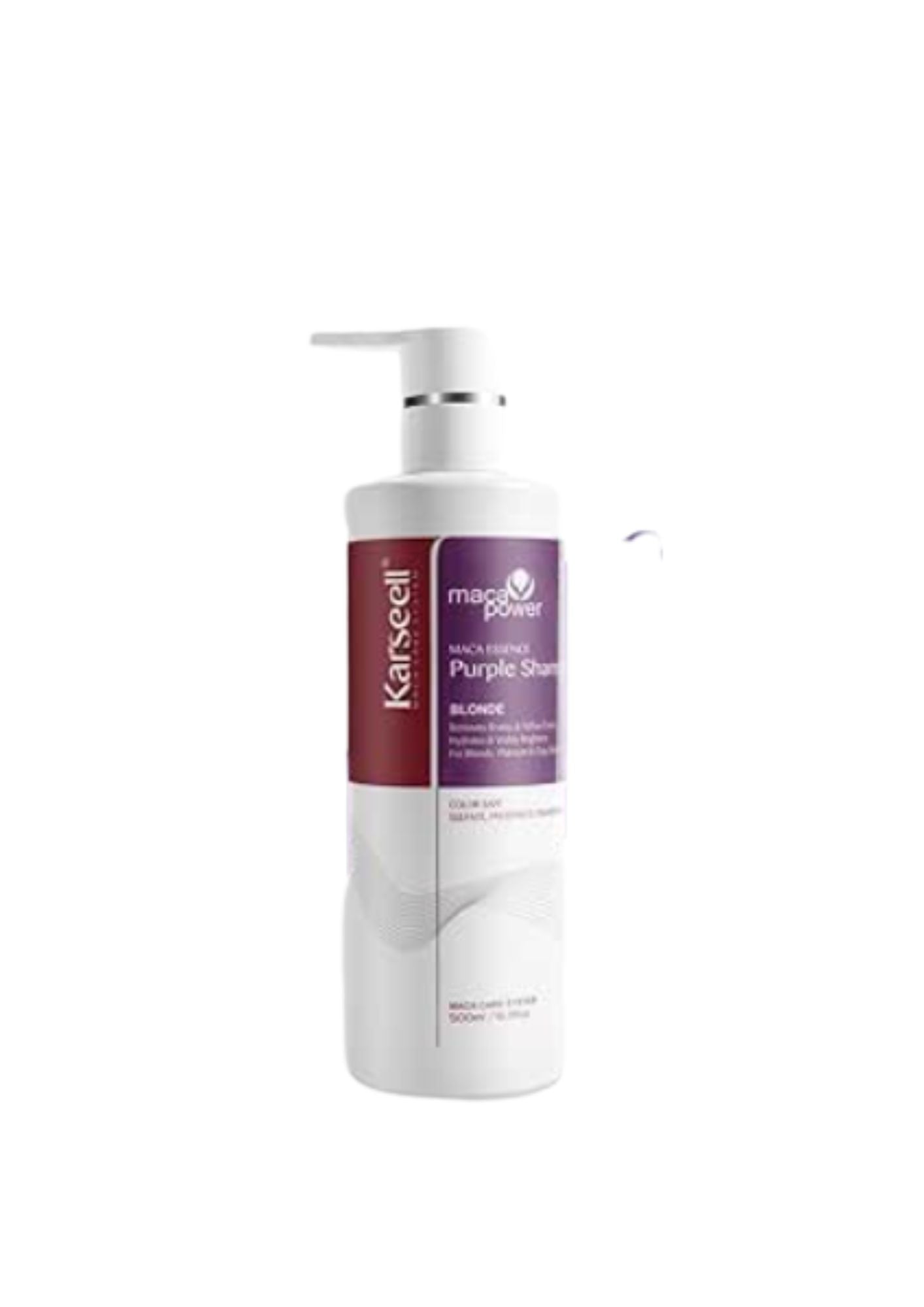Karseell Purple Shampoo gently cleanses and neutralizes yellow tones, leaving hair bright,