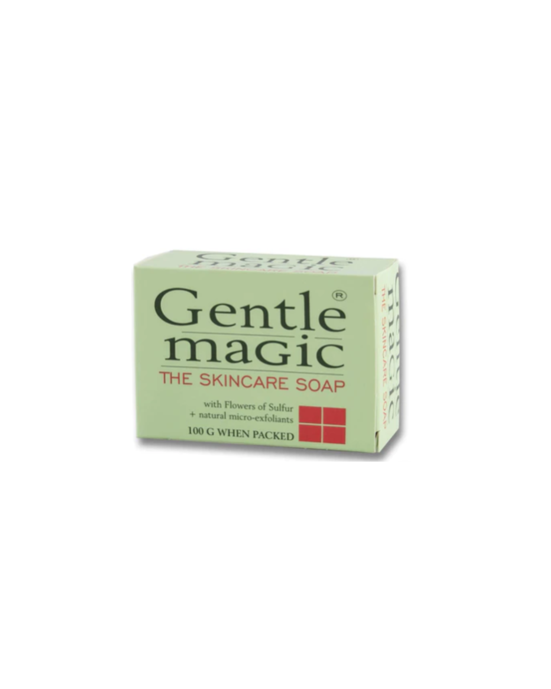 Gentle Magic Soap  cleanses the skin while helping to reduce blemishes