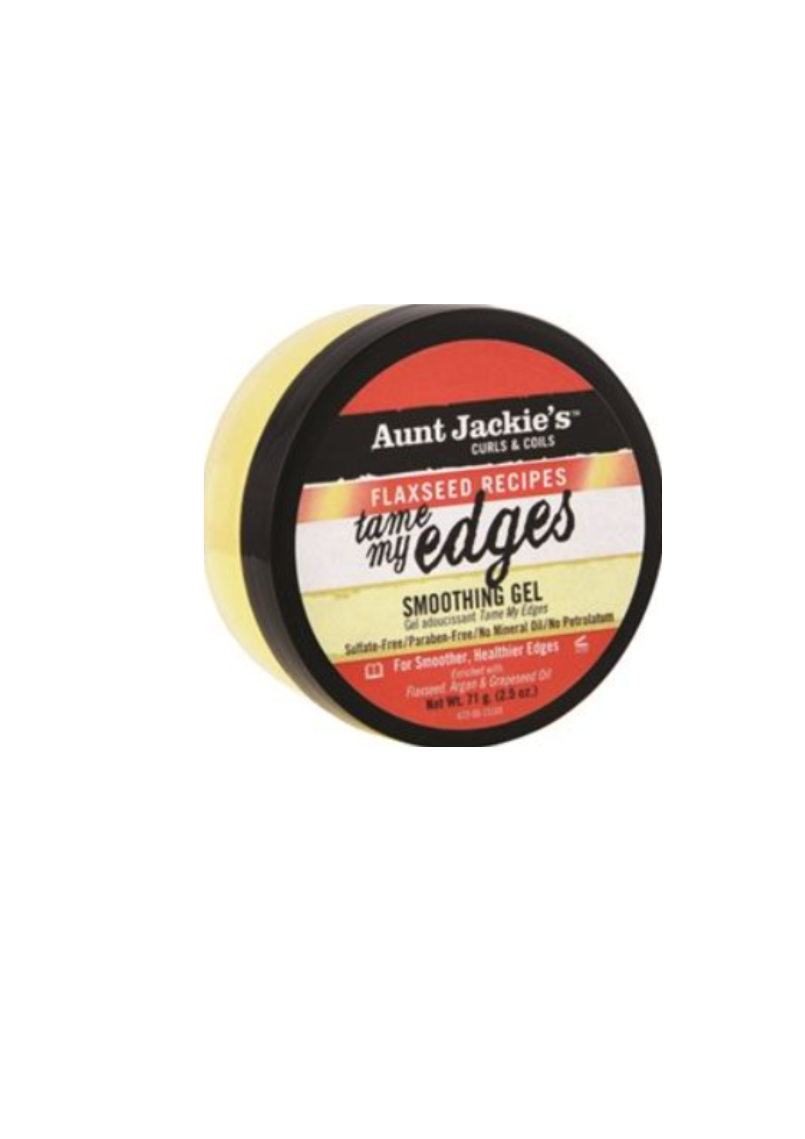 Aunt Jackie’s Tame My Edges Smooths and controls edges for a sleek, polished look.