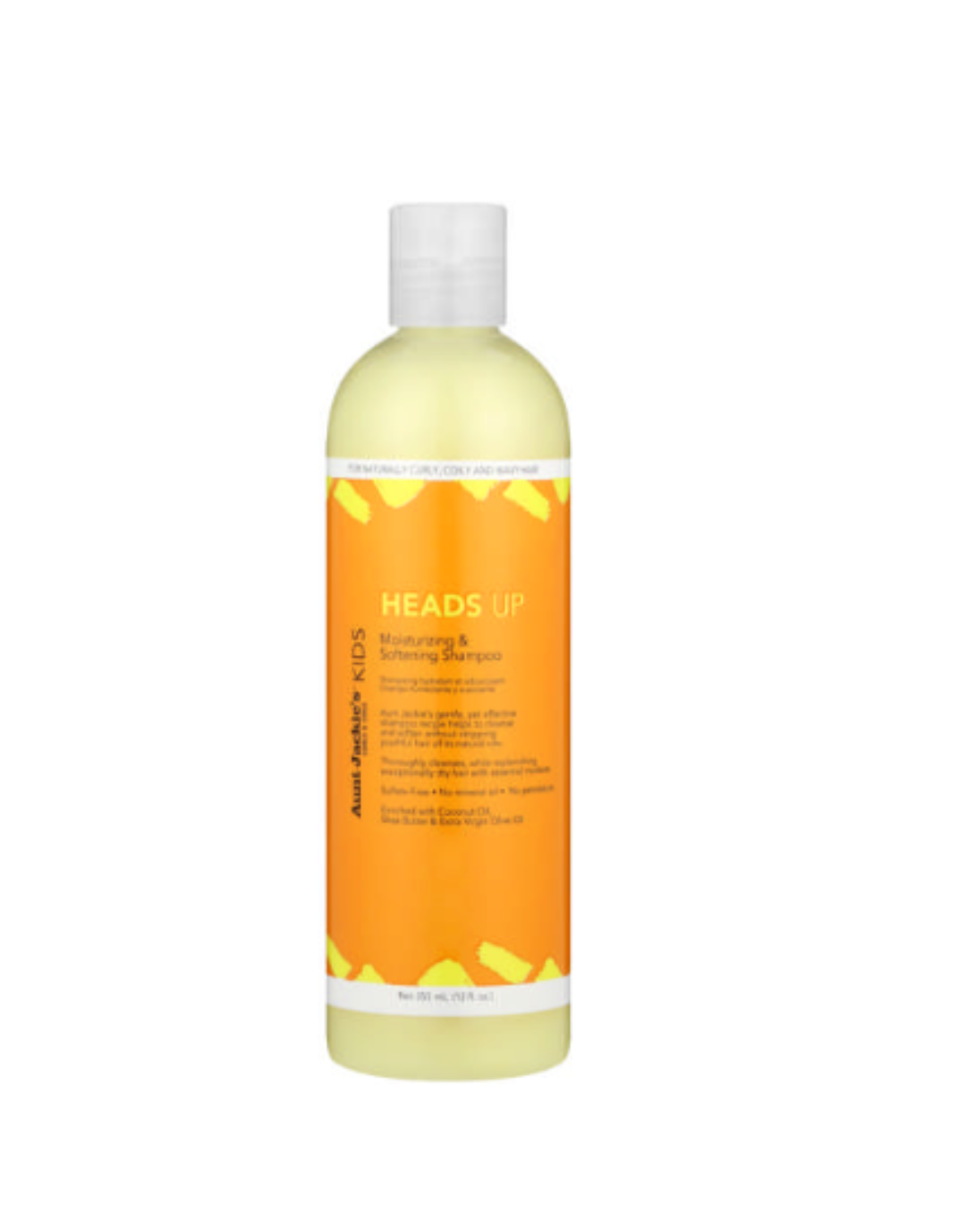 Aunt Jackie’s Heads Up Shampoo Gently cleanses hair while promoting scalp health and moisture.