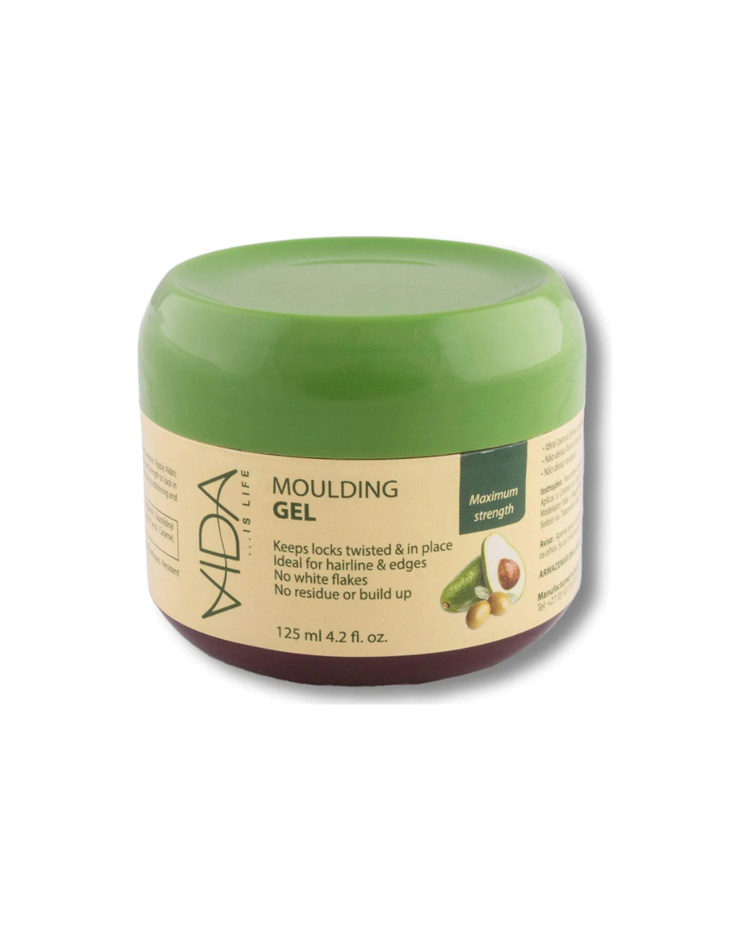 Vida Hair Moulding Gel Strong hold gel for defined, lasting hairstyles.