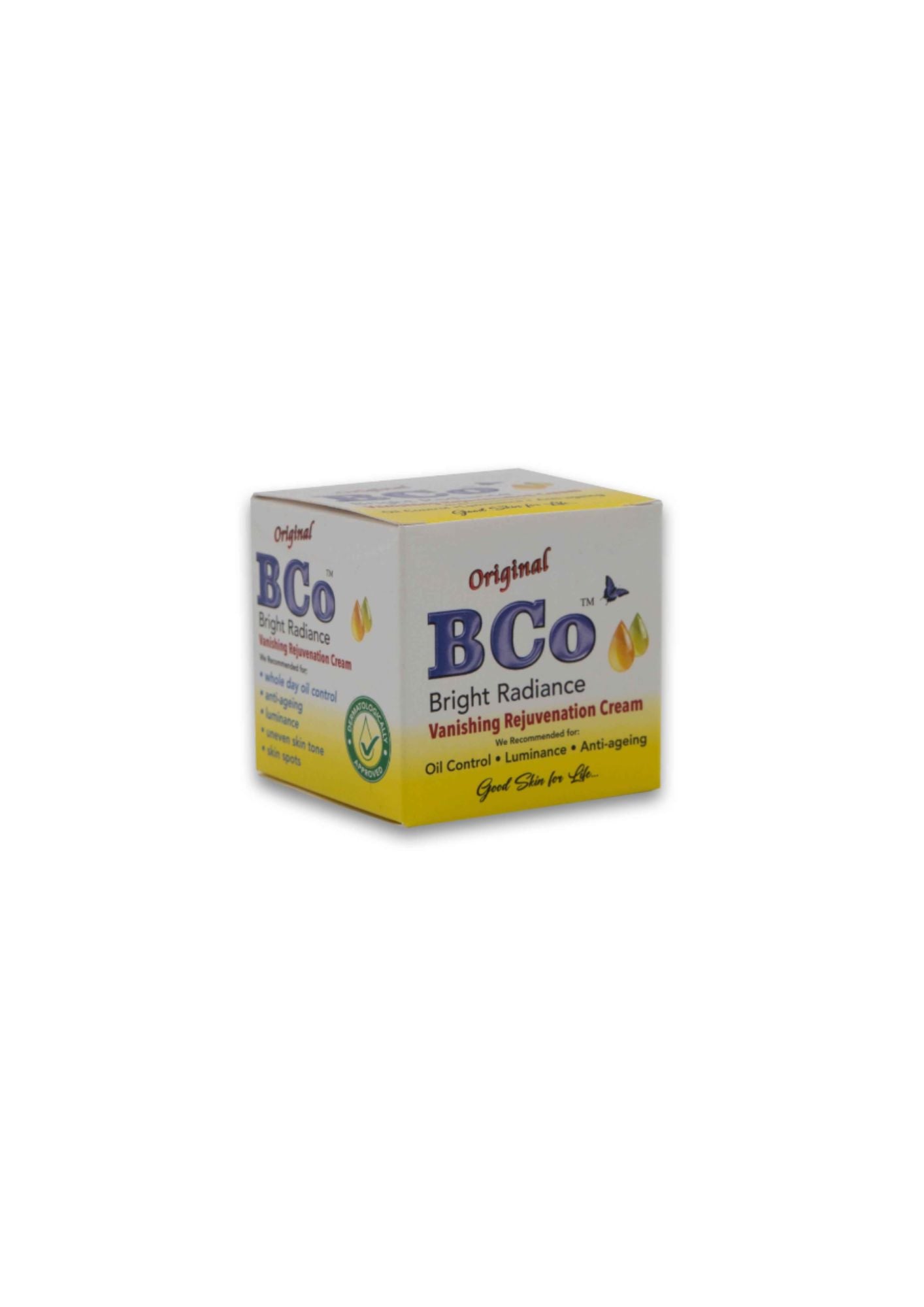BCO Vanishing Rejuvenation Cream – Lightweight, fast-absorbing cream that fades blemishes, rejuvenates skin, and restores a healthy, radiant glow.