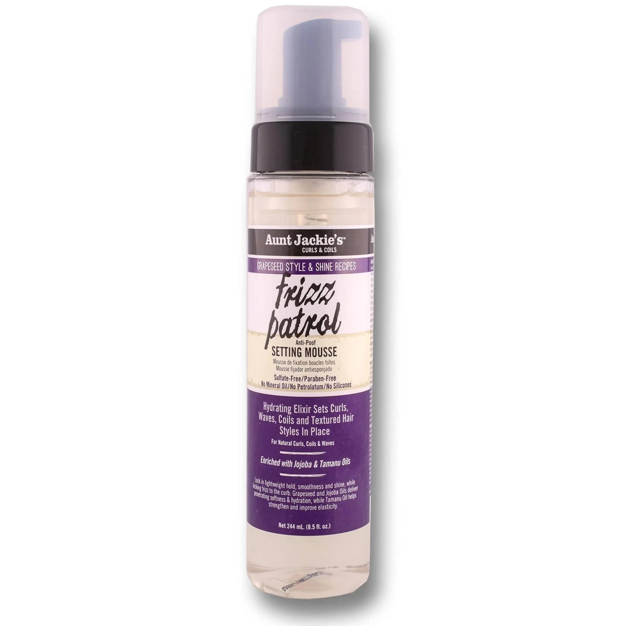 frizz patrol aunt jackies  long-lasting hold, smoothness, and hydration for natural, curly, and textured hair.