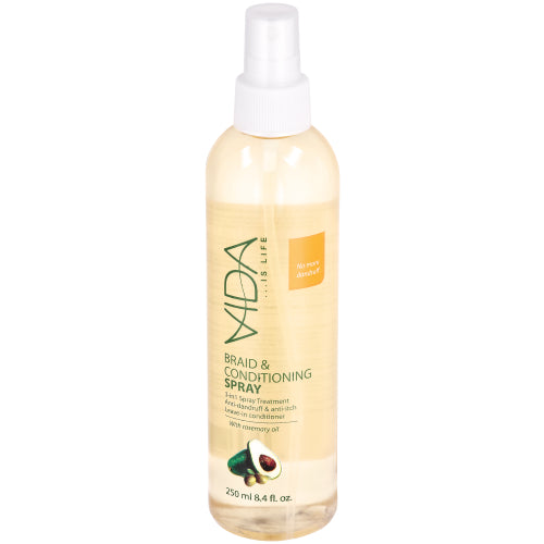 Vida Braid and Conditioning Spray Detangles and nourishes for smooth, healthy braids.